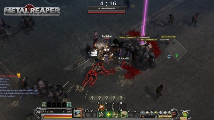 metal reaper online charater not showing
