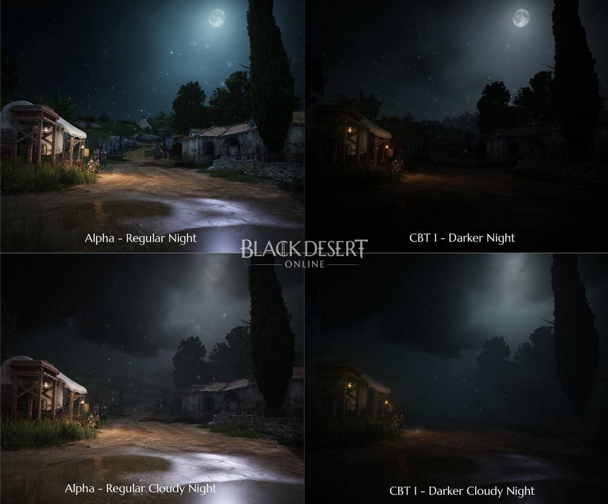 Black Desert Online - Night time comparison