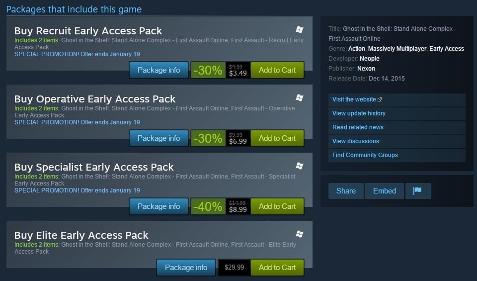 First Assault - Steam Early Access discount