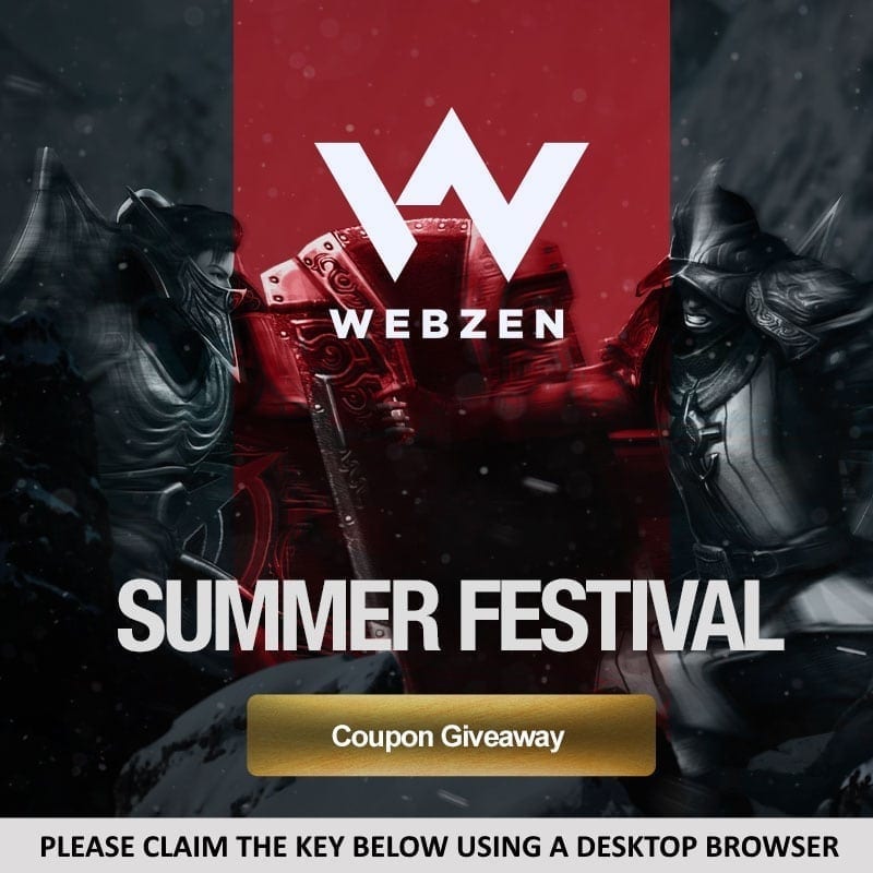 Webzen Summer 2016 key giveaway