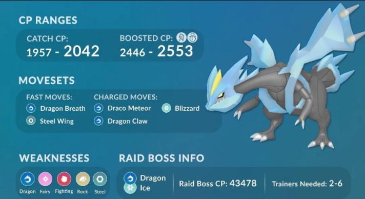 Movimiento Dragon Claw en Pokémon Go