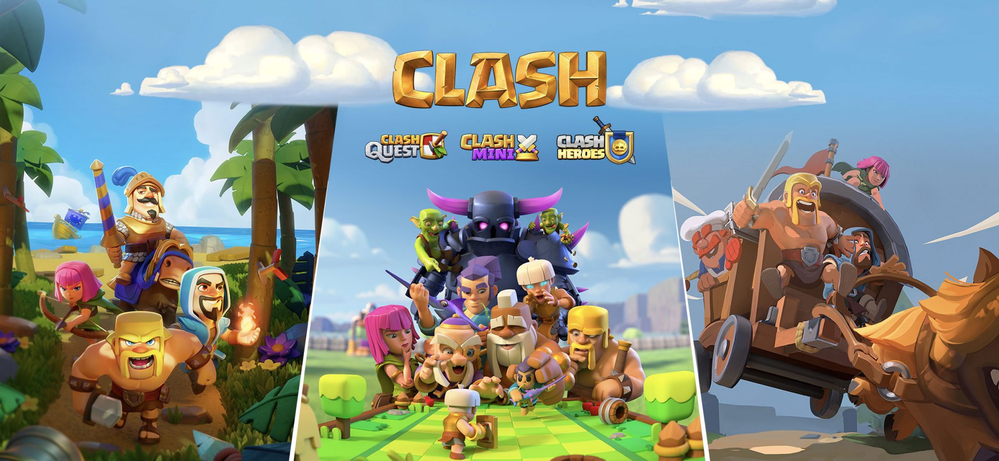 Clash - Supercell объявляет о 3 новых играх из серии мобильных игр Clash